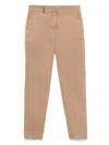 Peserico Mid-waist Tapered Trousers In Brown