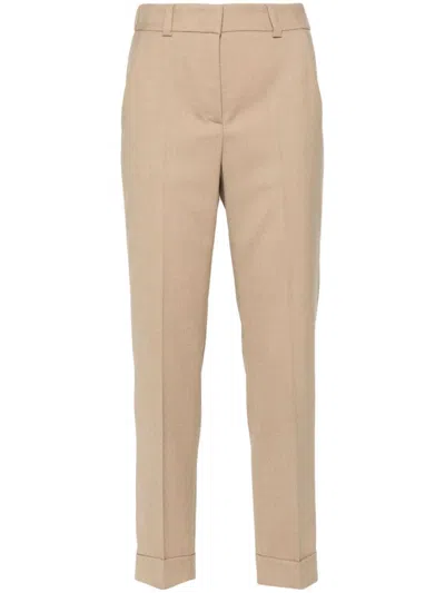 Peserico Tapered Trousers In Brown