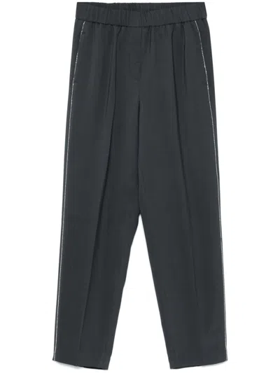Peserico Tapered Trousers In Grey
