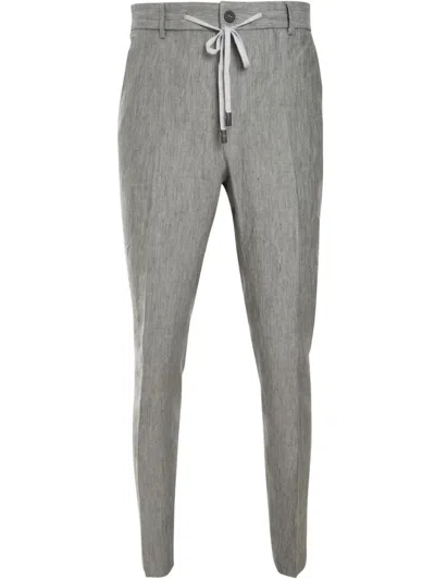 Peserico Tapered Trousers In Gray