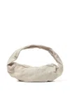 Peserico Tassel Suede Shoulder Bag In White