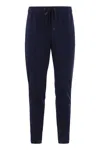 Peserico Men Technical Cotton Jogger Trousers In Blue