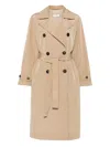 Peserico Technical Trench Coat In Brown