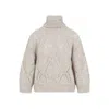 Peserico Turtleneck Diamond-pattern Knitwear In Gray