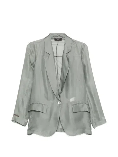 Peserico Textured Blazer In Green