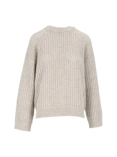 Peserico Textured Chunky Cable-knit Sweater In Neutral
