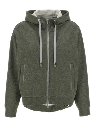 PESERICO TEXTURED DRAWSTRING HOODED JACKET