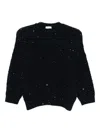 Peserico Sequin-embellished Wool Sweater In Black