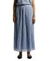 Peserico Textured Midi Skirt In Sunrise Blue