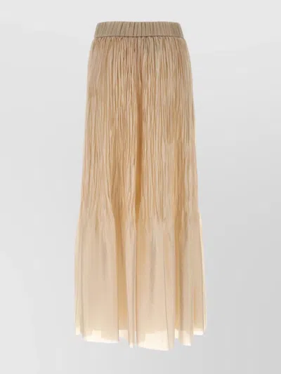 PESERICO TEXTURED PLEATED SKIRT ELASTIC WAISTBAND