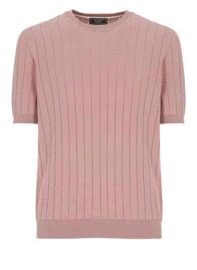PESERICO TEXTURED RIBBED COTTON T-SHIRT