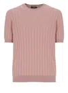 Peserico Short Sleeves Crew Neck T-shirt In Pink
