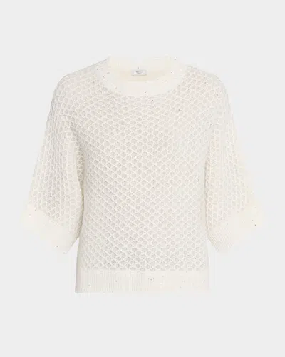 Peserico Textured Sequin-embellished Sweater In Multi