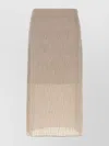 Peserico Textured Sheer Overlay Jacquard Skirt In Brown