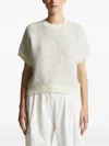 Peserico Textured Short-sleeve Knitted Top In White