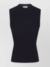 Peserico Textured Sleeveless Knit Top Shine In Black