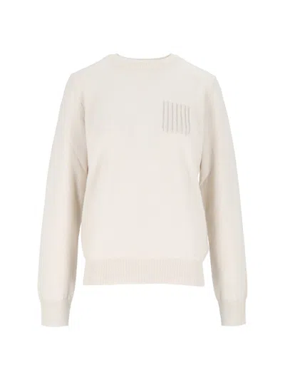 Peserico Textured Soft Knit Sweater In Neutral