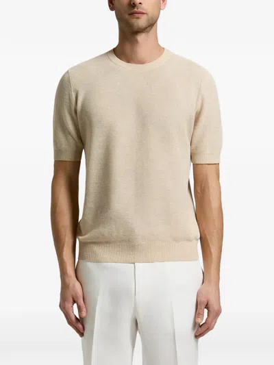 Peserico Textured-knit Top In Neutral