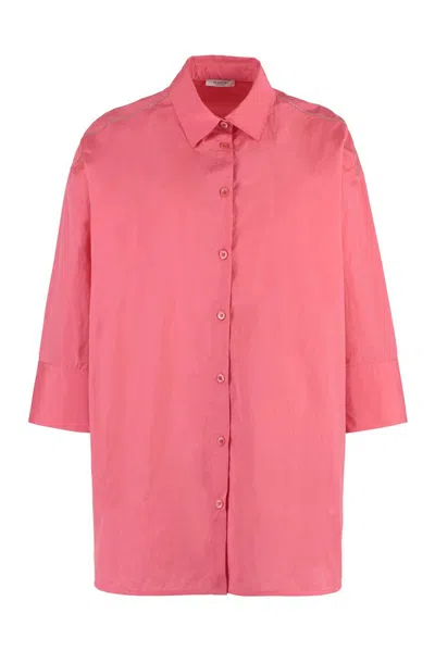 Peserico Three-quarter Length Sleeved Shirt In Corallo