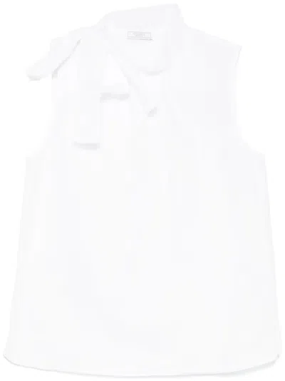 Peserico Tie-neck Blouse In White