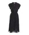 Peserico Tie-up Mini Dress In Black