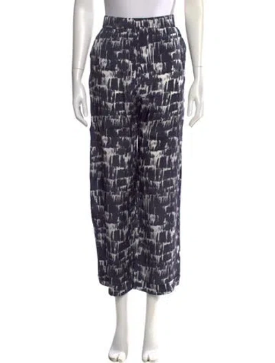 Pre-owned Peserico Tie-dye Print Wide Leg Pants In Blue