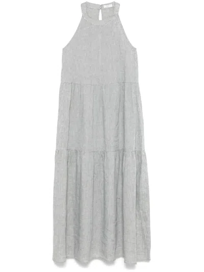 Peserico Tiered Midi Dress In Green