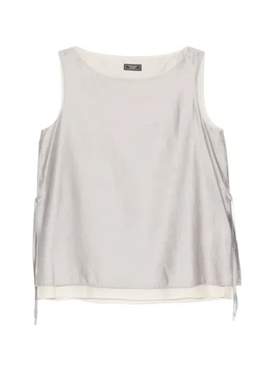 Peserico Tie-side Sleeveless Top In Multi