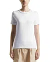 Peserico Embellished Fitted Tee In Pure White