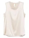 Peserico Sleeveless Crewneck Tank Top With Curved Hem