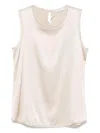 Peserico Sleeveless Crewneck Tank Top With Curved Hem