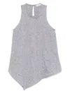 Peserico Linen Asymmetrical Top In Blue