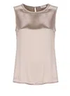 Peserico Silk Top In Neutral