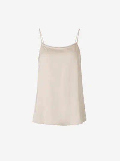 Peserico Top Satin Viscose In Neutral