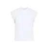Peserico Sleeveless Crew Neck Top Straight Hem In White