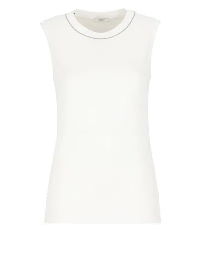 Peserico Top With Light Point Details In White