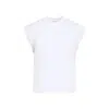 Peserico Sleeveless Crew Neck Top Straight Hem In White
