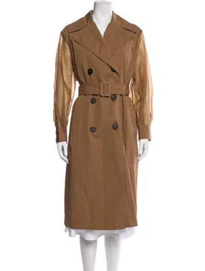 Pre-owned Peserico Trench Coat In Brown