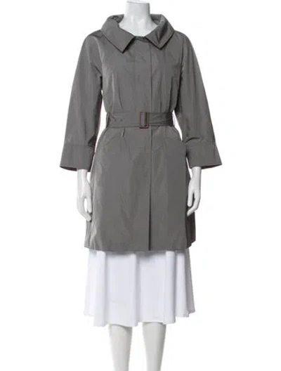 Pre-owned Peserico Trench Coat In Gray
