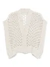 Peserico Sequin-embellished Open-knit Cardigan