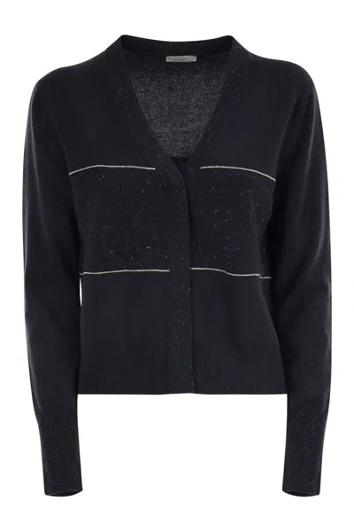 PESERICO PESERICO TRICOT CARDIGAN WITH LIGHT SPOTS