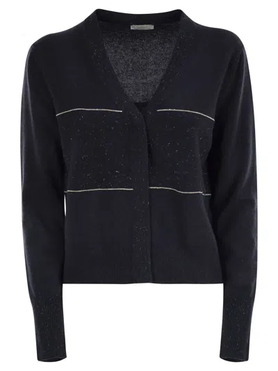 PESERICO TRICOT CARDIGAN WITH LIGHT SPOTS