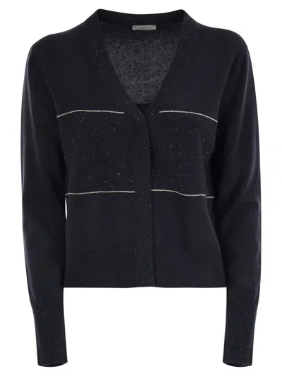 PESERICO TRICOT CARDIGAN WITH LIGHT SPOTS