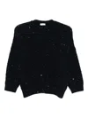 Peserico Sequin-embellished Wool Sweater In Black
