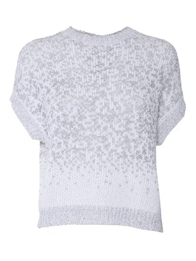 Peserico Tricot Sweater With Lurex In White