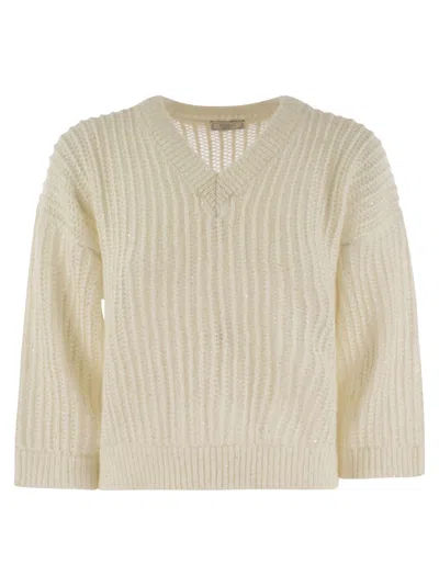 PESERICO PESERICO TRICOT SWEATER WITH MICROPAILLETTES