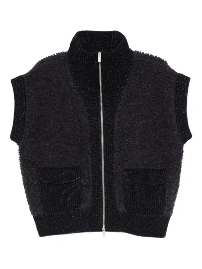 Peserico Tricot Vest In Black