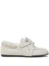 Peserico Trimmed Boat Shoes In White