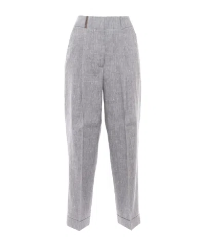 Peserico Trousers In Gray