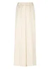 Peserico Beige Viscose Pants In White